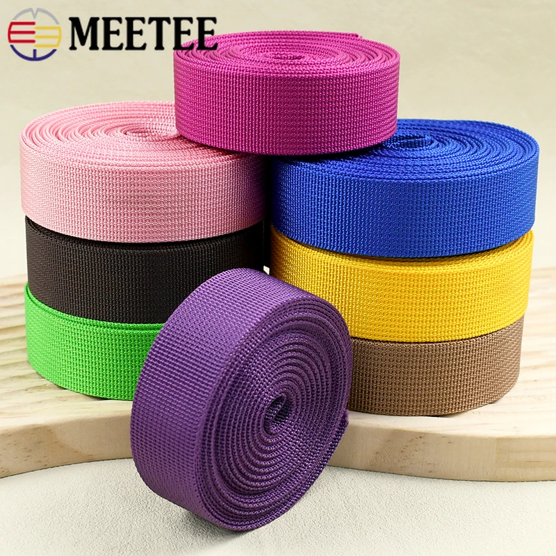 Durable Nylon Webbing Tape for DIY Projects - 10 Meters, Various Widths