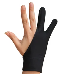 Artistic Sweat-Proof Two-Finger Drawing Glove (Normal Black Glove S)