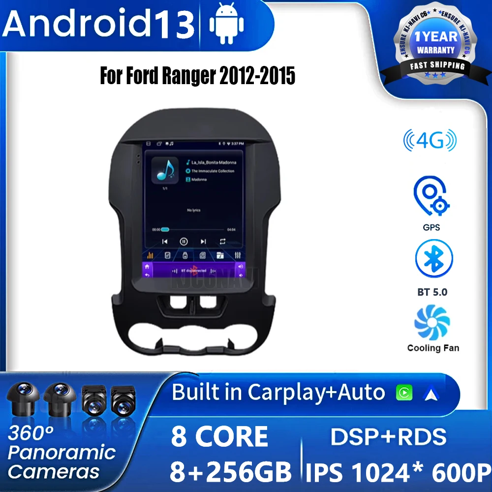 

Android 13 плеер для Ford Ranger 2012 2013 2014 2015 Автомобильная интеллектуальная система радио мультимедиа видео GPS CarPlay Авто 4G + WIFI BT