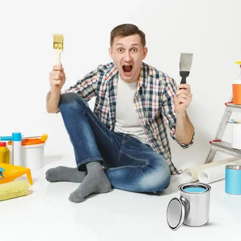Paint Storage Cans With Lids Unlined Paint Pails Cans 0.5L Empty Metal 12X Multipurpose Metal Empty 12X For Storage