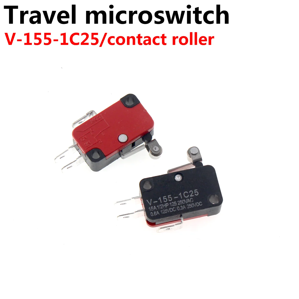 5pcs Microswitch Stroke Limit Switch V-151-1C25 V-152-1C25 V-153-1C25 V-154-1C25 V-155-1C25 156-1C25 Roller Long Handle Switch