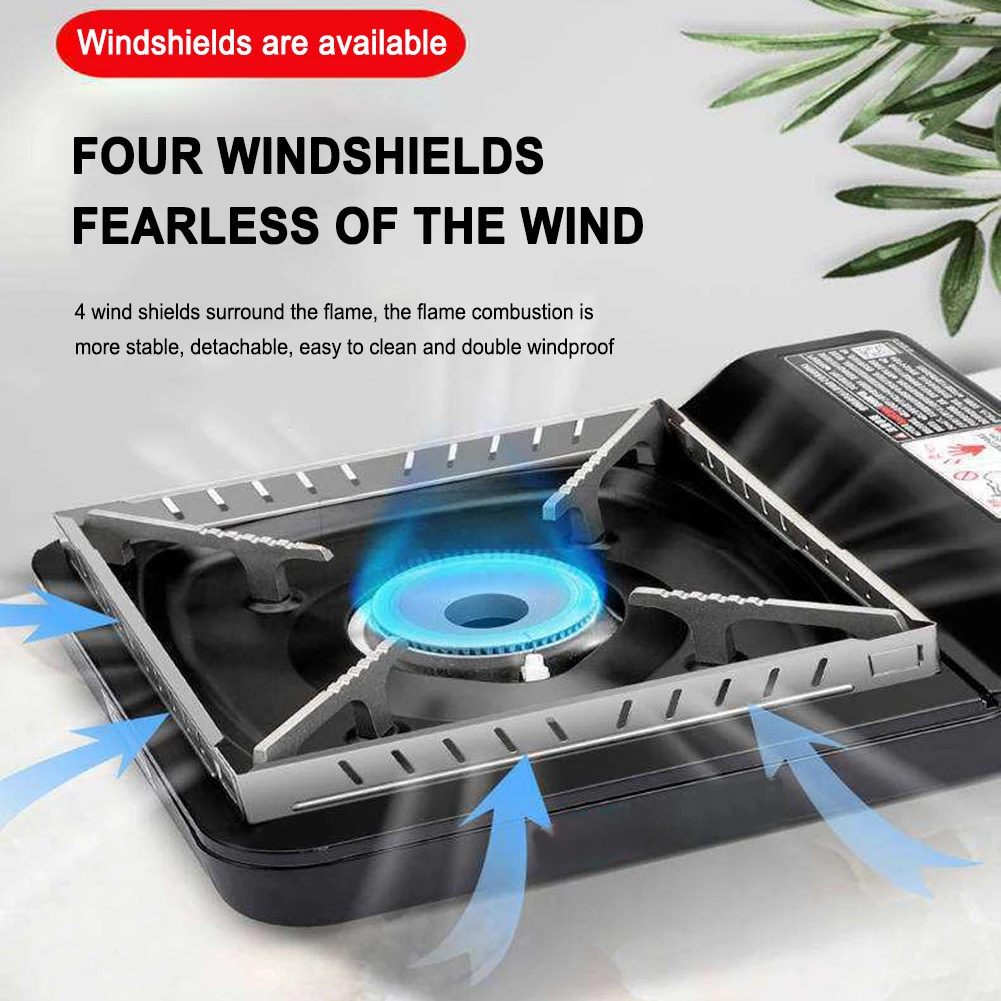 Camping Stove Windscreen Detachable Gas Stove Wind Protector Stainless Steel Furnace Stove Wind Shelter Cooking Accessories