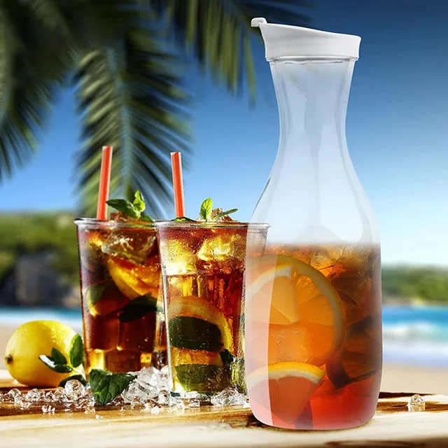 50 Oz Large Plastic Water Bottle with Flip Cap, Square Base Juice Container, Clear Plastic Water Bottle, Beverage Milk Bottle 4