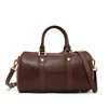 European and American retro leather portable Boston women's bag vegetable tanned cowhide messenger pillow bag classic versatile 3