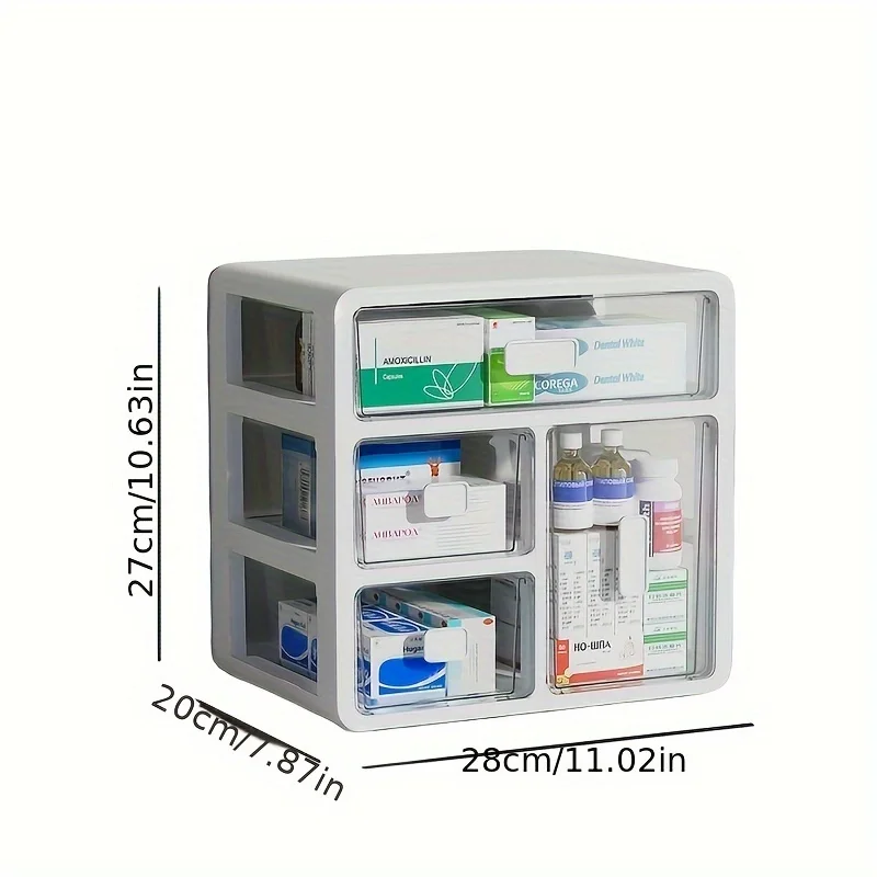 1 household medicine cabinet, home medicine manager, drawer type large-capacity medicine medical multi-purpose multi storage box