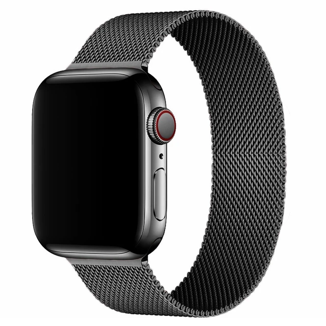 Magnetic Loop Strap For Apple watch Band 45mm 41mm 44mm 40mm 42mm 38mm Stainless steel correa bracelet iWatch serie 3 7 5 6 se 3 Gun 4