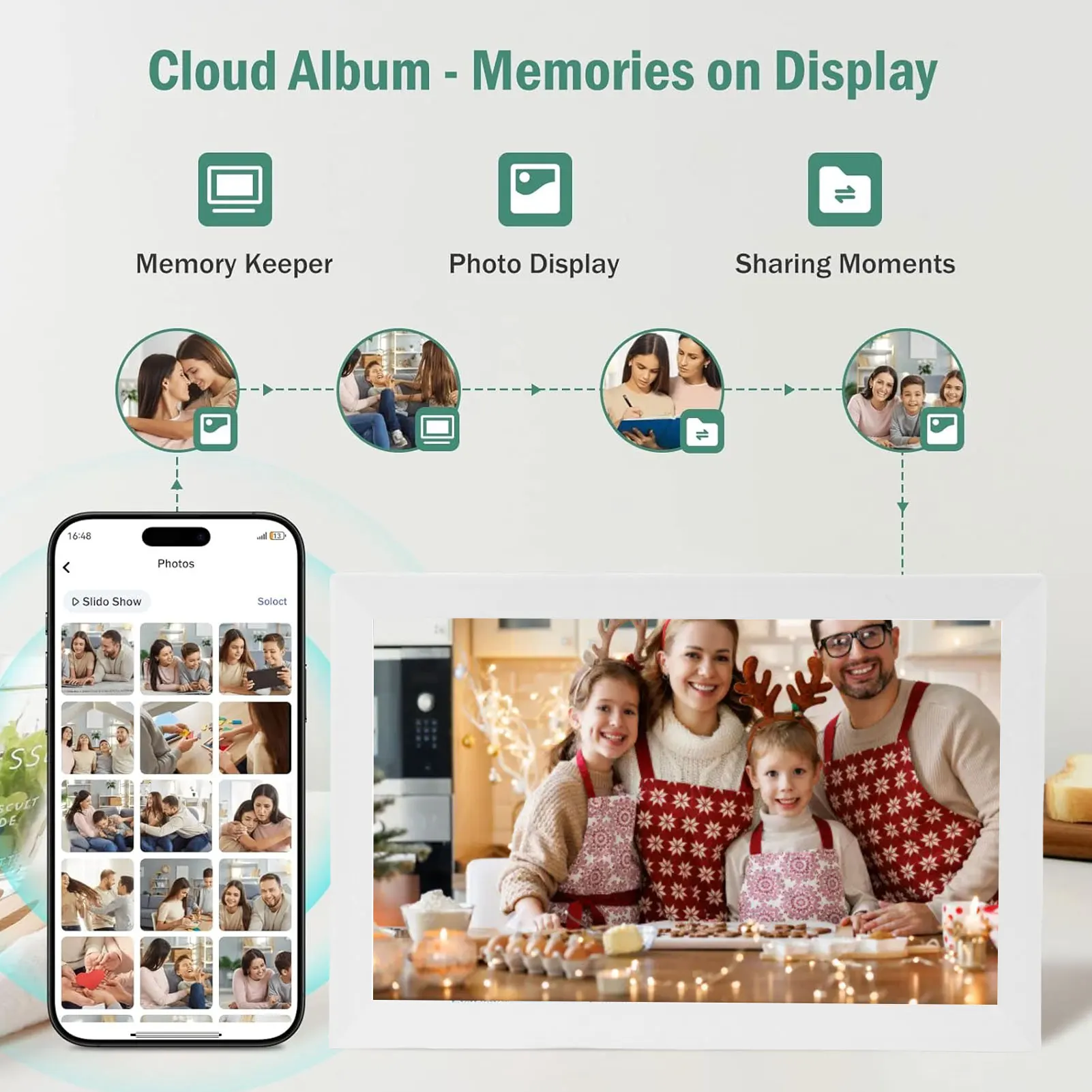 15.6 Inch Touchscreen WiFi Smart Digital Calendar Interactive Display Digital Picture Frame Calendar Planner with APP for Family