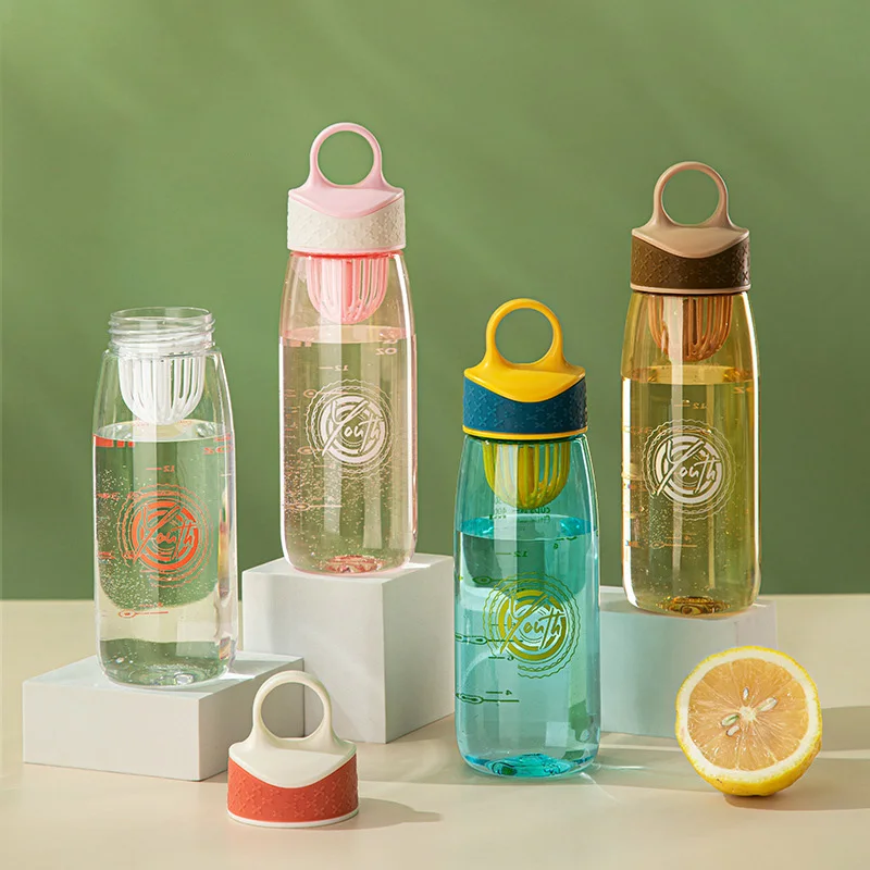

Water Bottles Summer Outdoor Fitness Sports Water Cup Creative Graduated Portable Straw Cup Student Dormitory Plastic Space Cup