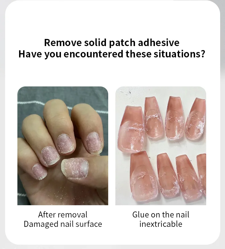 RS NAIL 100ml Nail Glue Remove For Press On Nails False Nail Tips Spray Type UV Soak Off Solid Adhesive Fake Nail Removing Tool