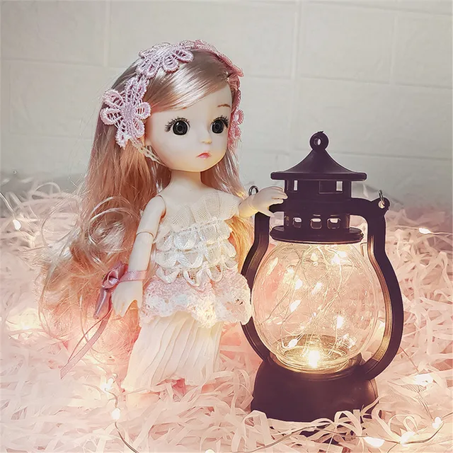 17cm Doll BJD Mini Doll 13 Movable Joint Baby 3D Eyes OB11 Beautiful Girl Toy DIY Doll With Clothes Dress Up 1/8 Fashion Doll 2