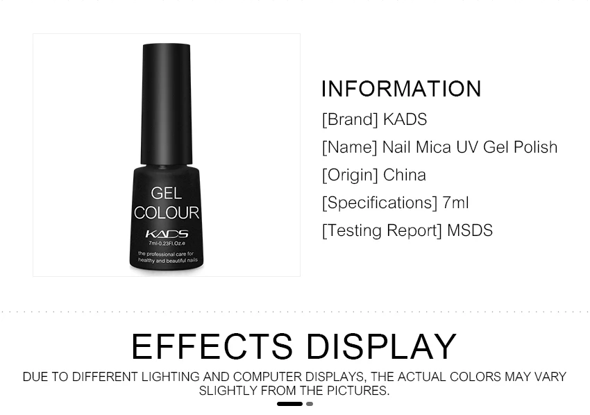 1pcs 7ml Nail Mica UV Gel Polish