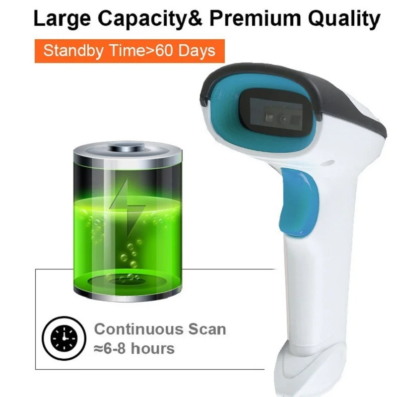 1D USB Laser Barcode Scanner To 2D Qr Handheld Bar Code Readers Scanning Tools Devices For Store Supermarket Library Warehouse