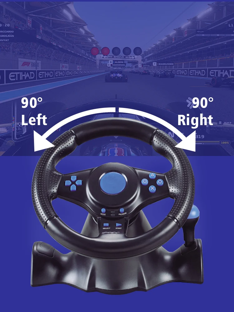DATA FROG Game Steering Wheel For PS3 Racing Pad 180