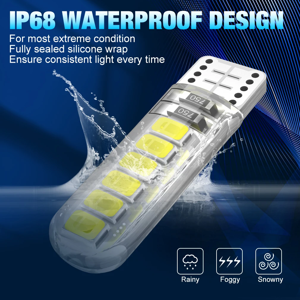 W5W T10 LED  Canbus 194 168 501 LED ڵ ׸    6000K  ڵ ȣ  DC 12V, 10 