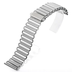 High - Quality Stainless Steel Quick Release Watch Strap - Men's Universal Metal Bracelet - 22mm (Silver)