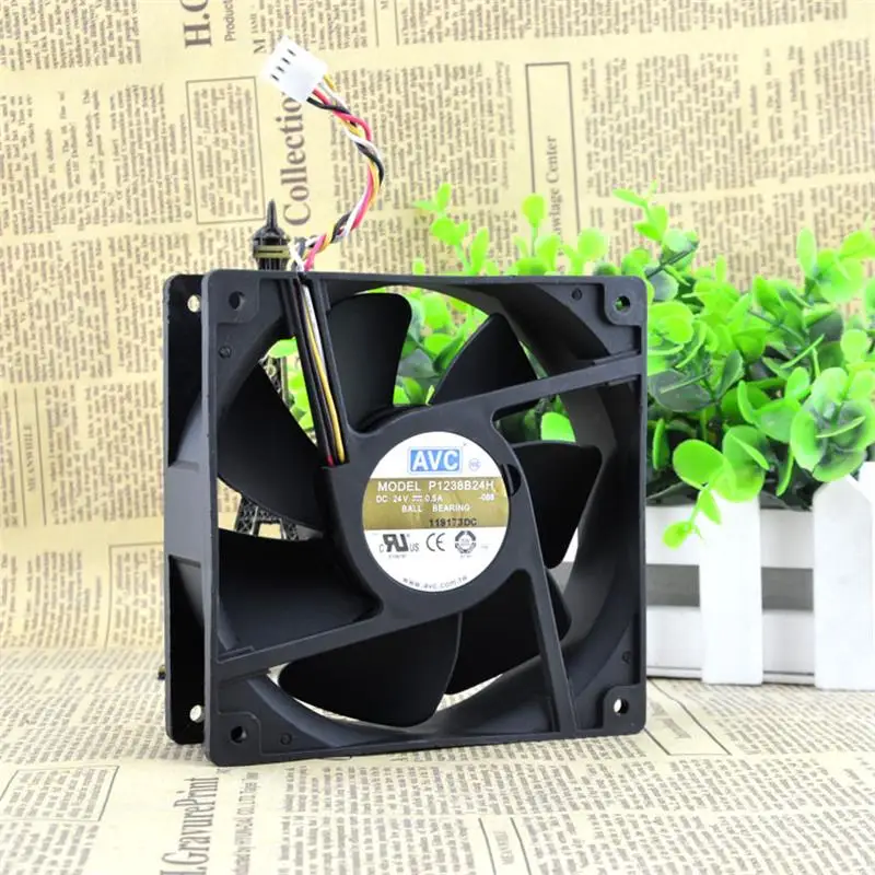 Cooling Server Fan For  AVC 12038 12CM 24V  Inverter Industrial Computer P1238B24H