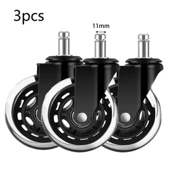 Premium 3-Inch Heavy-Duty Office Chair Caster Wheels for Smooth & Safe Rolling (3PCS)
