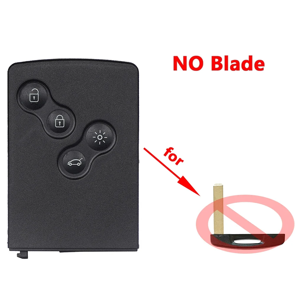 4-Button Smart Remote Key Shell with Blade - Premium Car Key Case Replacement