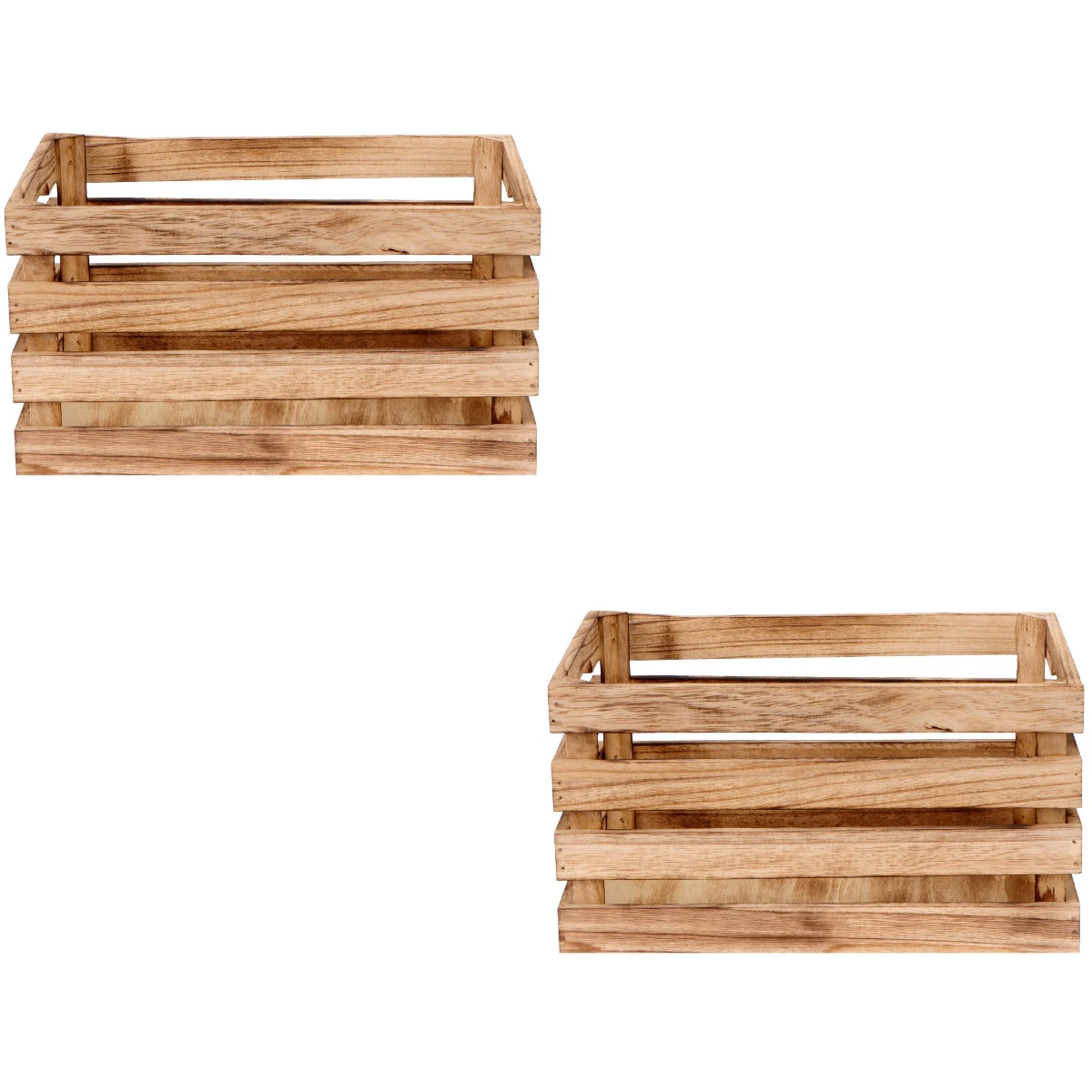 Cajas de almacenamiento de madera, caja de escritorio de madera rústica