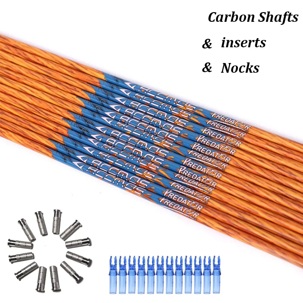 Fûts flèche carbone 33 pouces ID4.2mm spine 600/700/800 précision +/- .003 pêche à l'arc