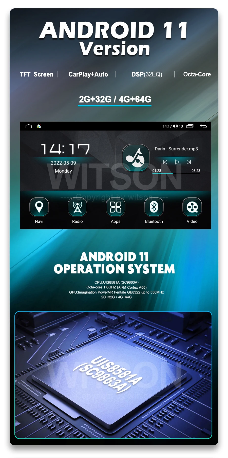 Witson Android 11 Car Radio For Toyota Avensis T25 2005 2006 2007 Carplay  Gps Navi Multimedia Wifi Head Unit - Car Multimedia Player - AliExpress