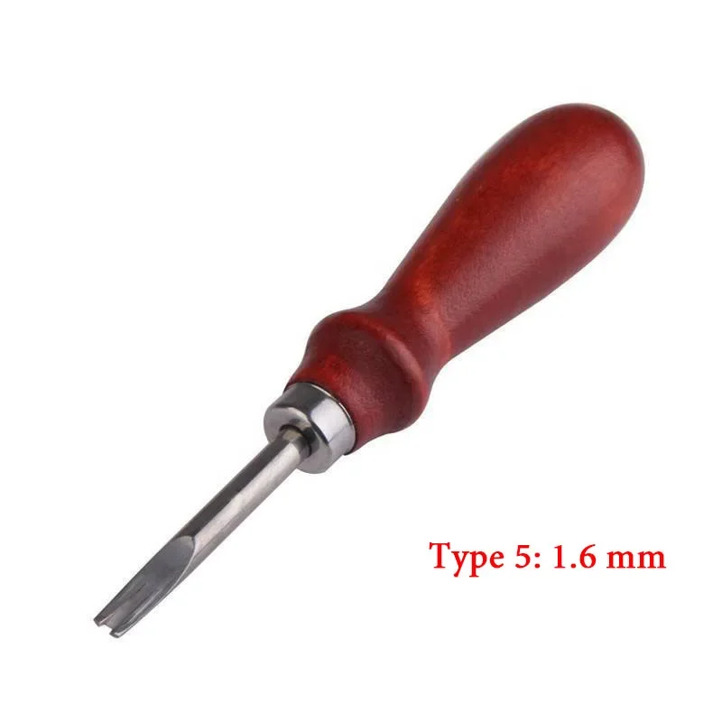 Leather Craft Edge Skiving Beveling Cutting Craft Tools with Wood Handle 1.0/1.2 /1.4 /1.6 mm Practical