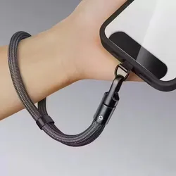 Enhanced Universal Phone Lanyard with 360° Rotation and Adjustable Strap (Black)