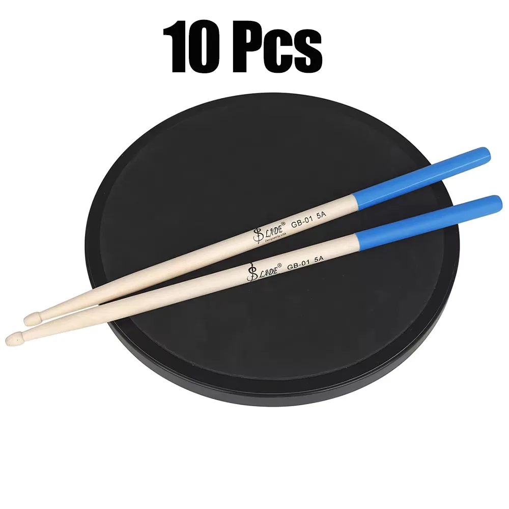 Professional Maple Wood Drumsticks - Multi-Color Percussion Accessory Set