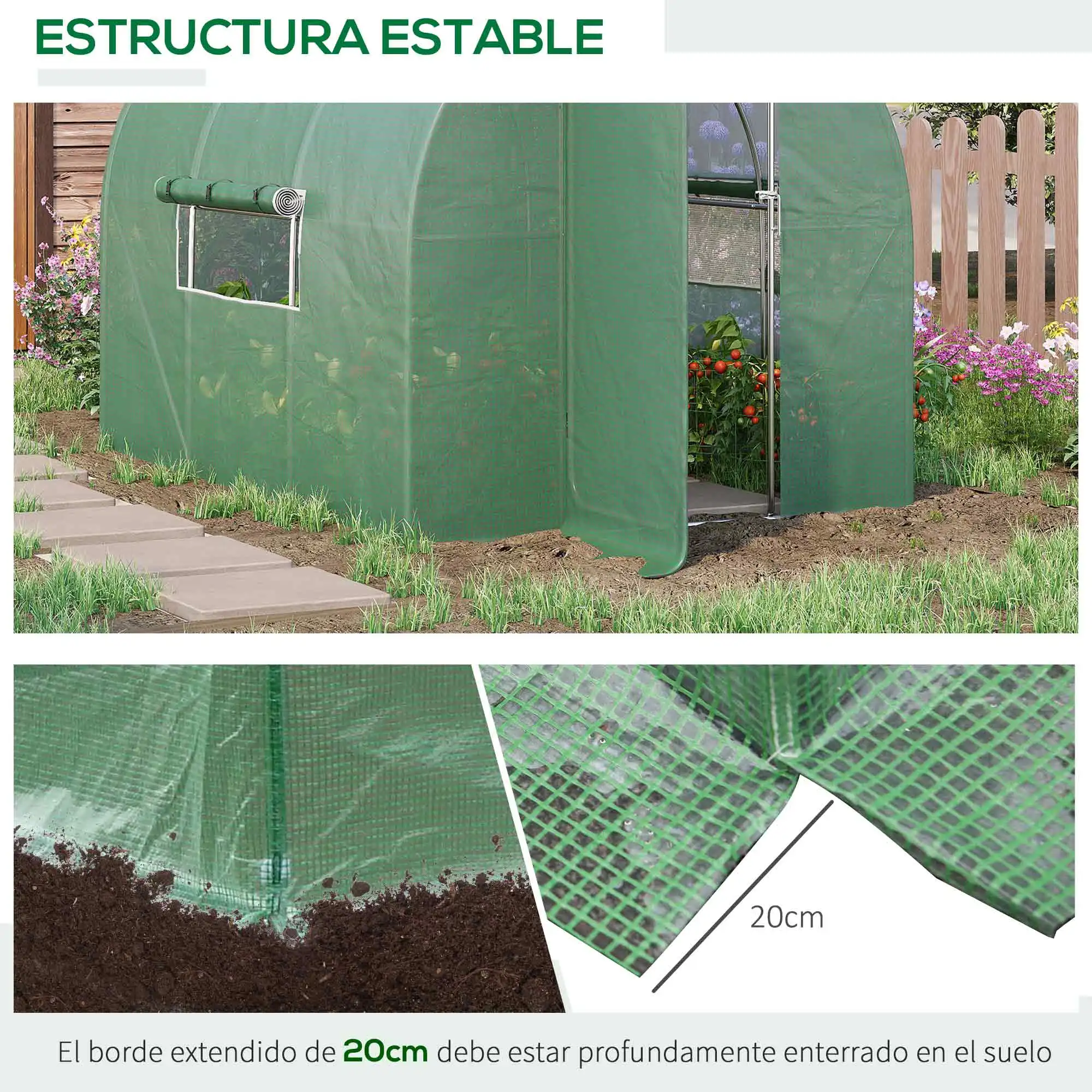 Garden Mile® - Mini tunnel serra in polietilene da giardino a campana da 1,5 m