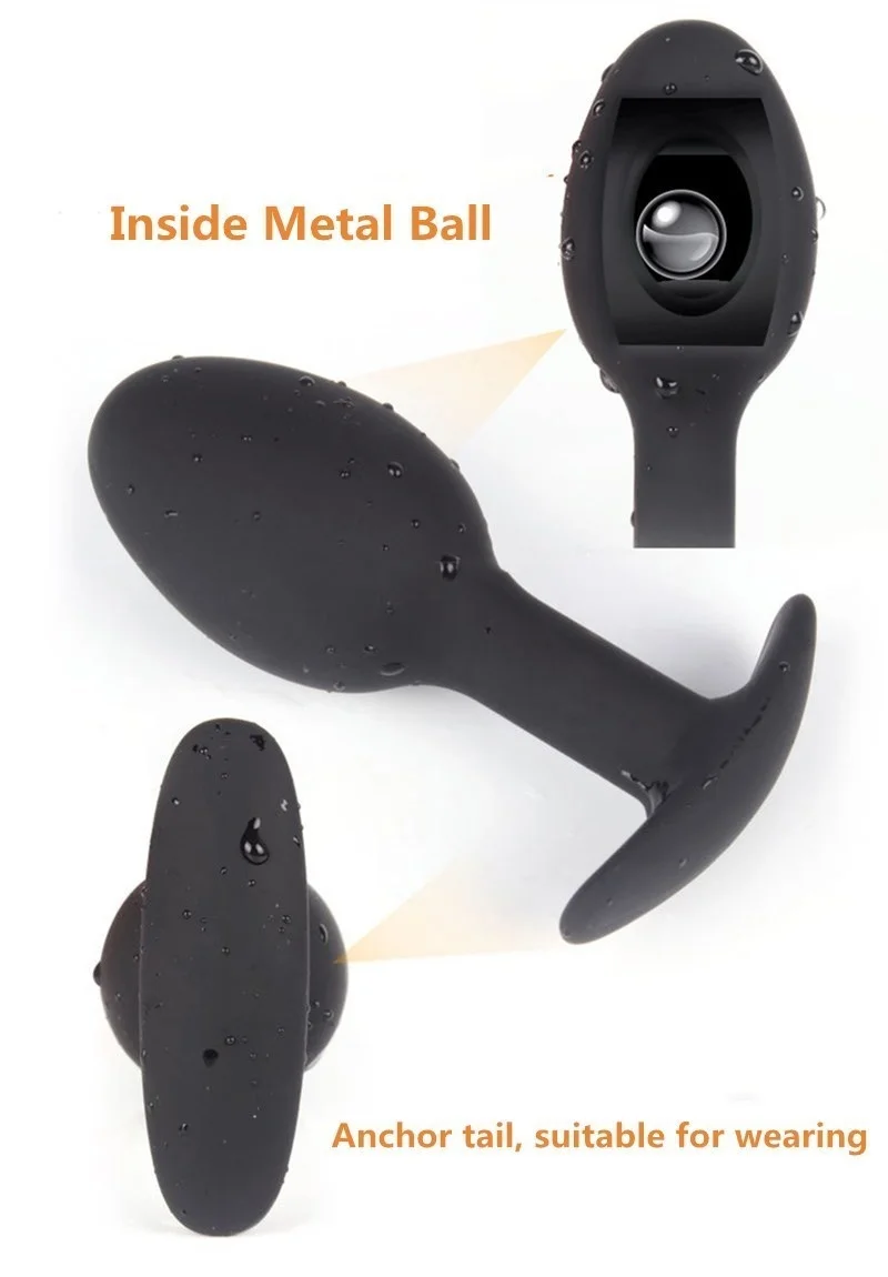 Silicone Wearable Anal Plug And Prostate Massager With Metal Ball_voghion.com