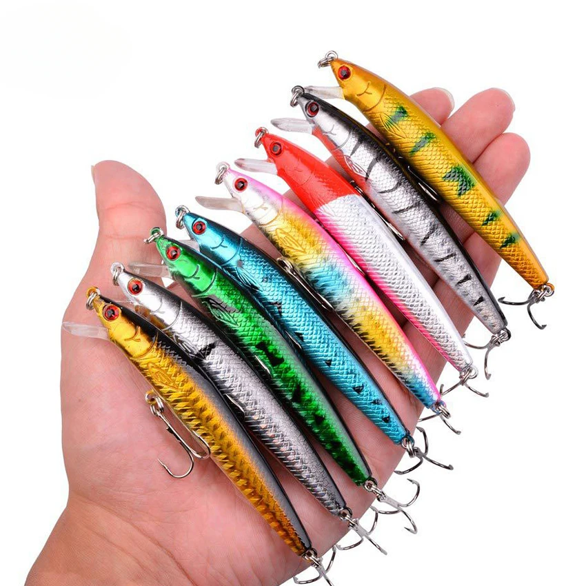 

9.5cm Fishing Lure Set Hard Bait Mini Minnow Floating Swing Crankbait Crazy Wobblers Artificial Bionic Crank Lures