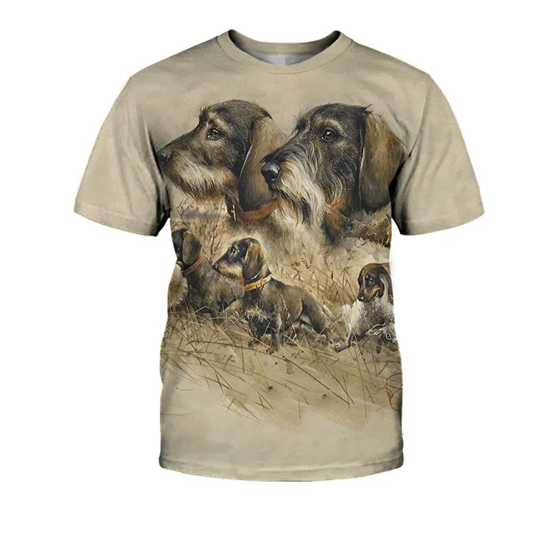 

Golden Retriever Men's T-Shirt Animal Dog Graphics 3D Print Cool O-Neck Shirt Sleeve Fashion Casual Street Oversized Top Tees