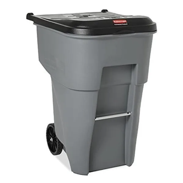 

Rubbermaid Commercial Products Brute Rollout Trash/Garbage Can/Bin with Wheels, 95 GAL, for Restaurants/Hospitals