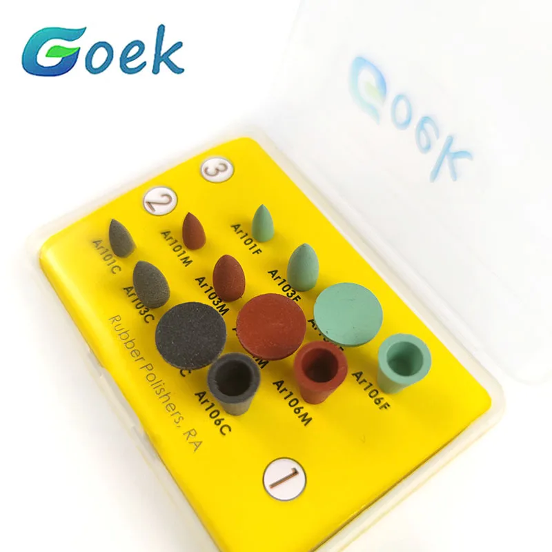 12 Pz/Set Lucidatrici Per Gomma Dentale Amalgama/Lucidatura Dei Metalli Ra 15000R Kit Di Lucidatura Per Odontoiatria Frese Strumento Di Laboratorio Ma
