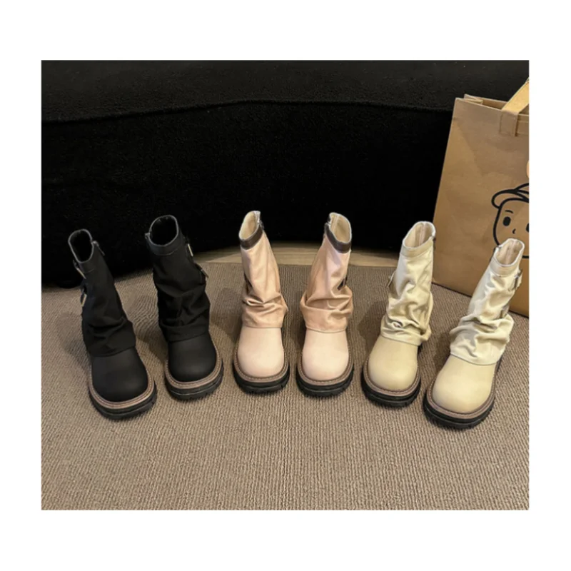 

2023 Spring Mid Heel Western Cowboy Women'S Short Boots New Sweet Keep Warm Fanshion Trouser Sleeve Botas Women Ankle Boots