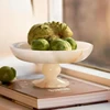White Onyx Natural Marble Serving Tray for Dessert and Bread Luxury Fruit Bowl for Kitchen Counter or Dining Room Table 1