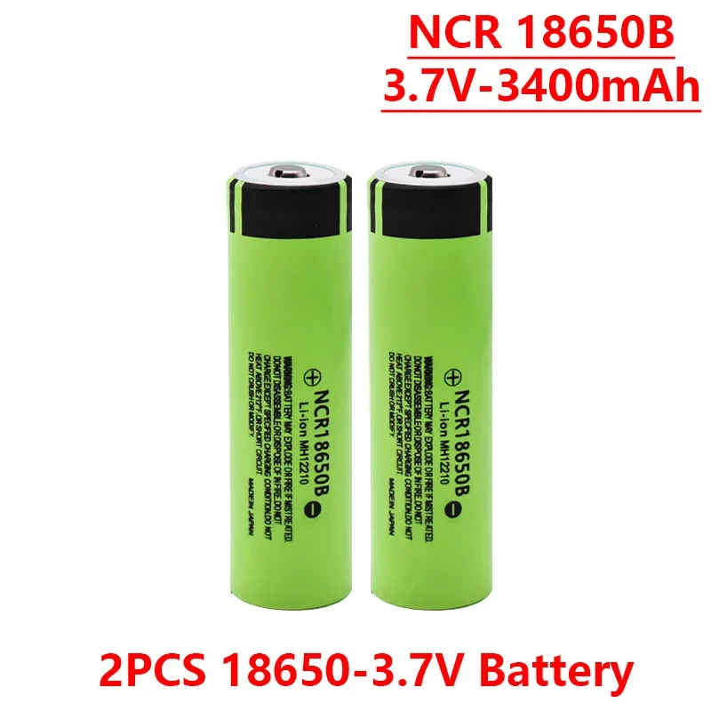 100% original NCR 18650B 3.7V 3400mAh rechargeable lithium battery, suitable for Panasonic flashlights, new 18650 free shipping