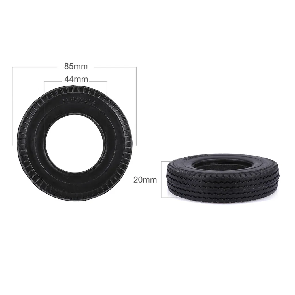 4PCS High Quality Rubber Tire Thicken Widen 20mm/25mm For 1/14 Tamiya RC Car Tow Drag Trailer Truck Man Scania