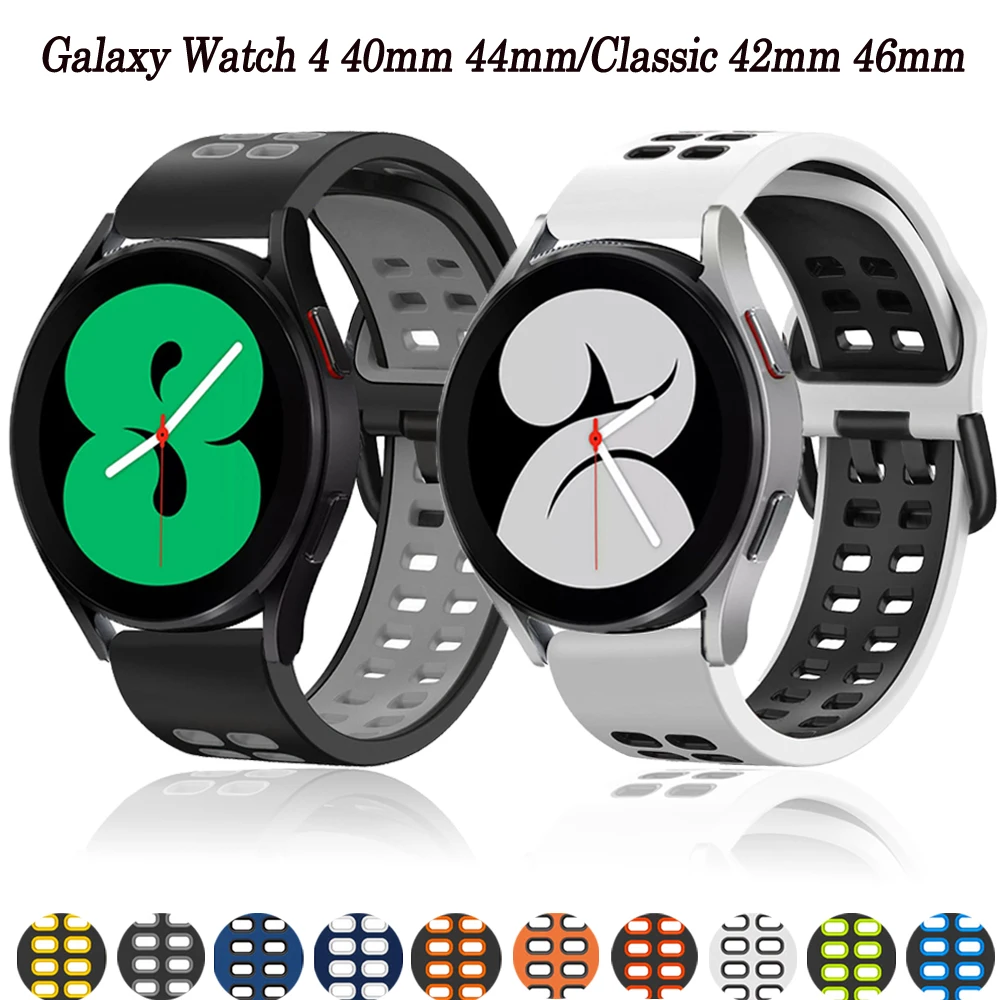 

Силиконовый ремешок для смарт-часов, популярный браслет для Samsung Galaxy Watch 4 44 мм 40 мм, Galaxy Watch 4 Classic 46 мм 42 мм