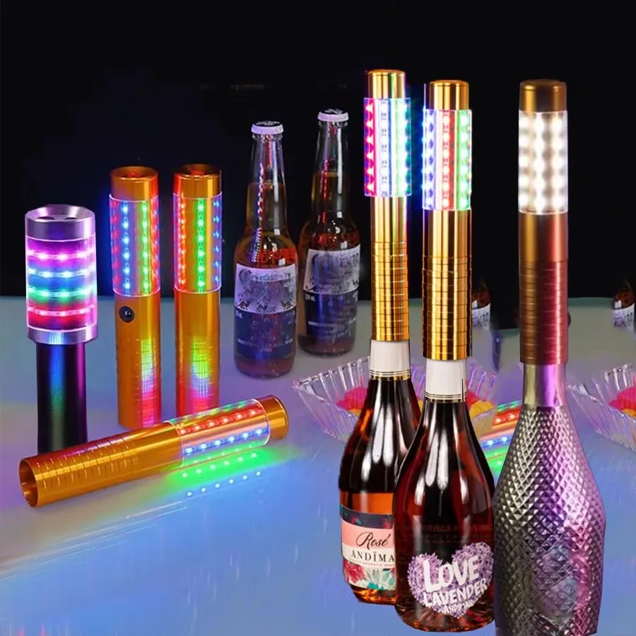 Bâton Flash stroboscopique LED Rechargeable, scintillant électronique, bouteille de Champagne, Service pour Bar, Club, décoration de fête