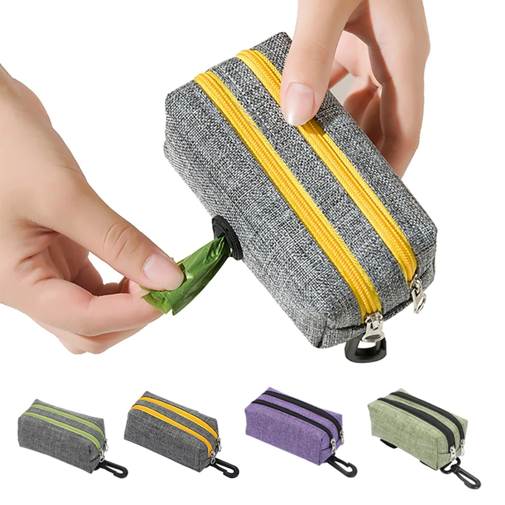 Pet Dog Poop Bag Holder Leash Attachment Mini Portable Garbage Bag Dogs