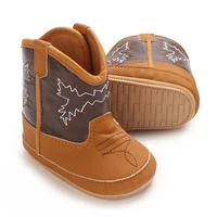 Fashionable and popular baby shoes Western denim midsole boots autumn and winter warm and Rubber anti slip casual walking shoes 3