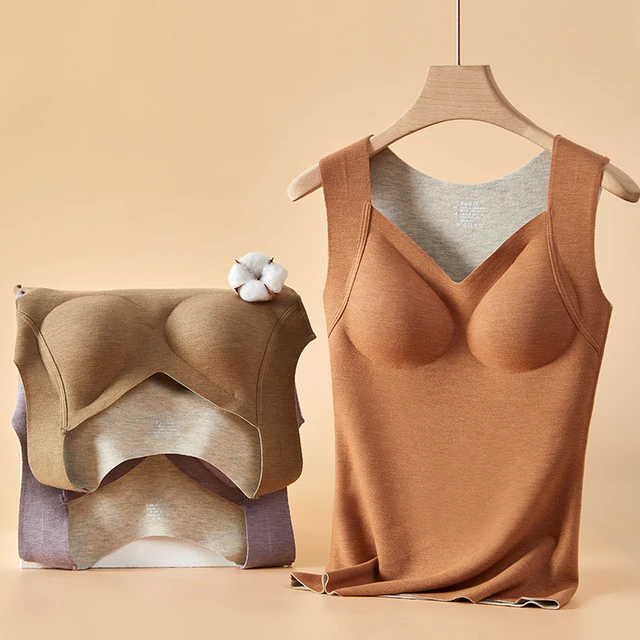 Women's Silk Blend Bra Tank Top, Women's Undershirts