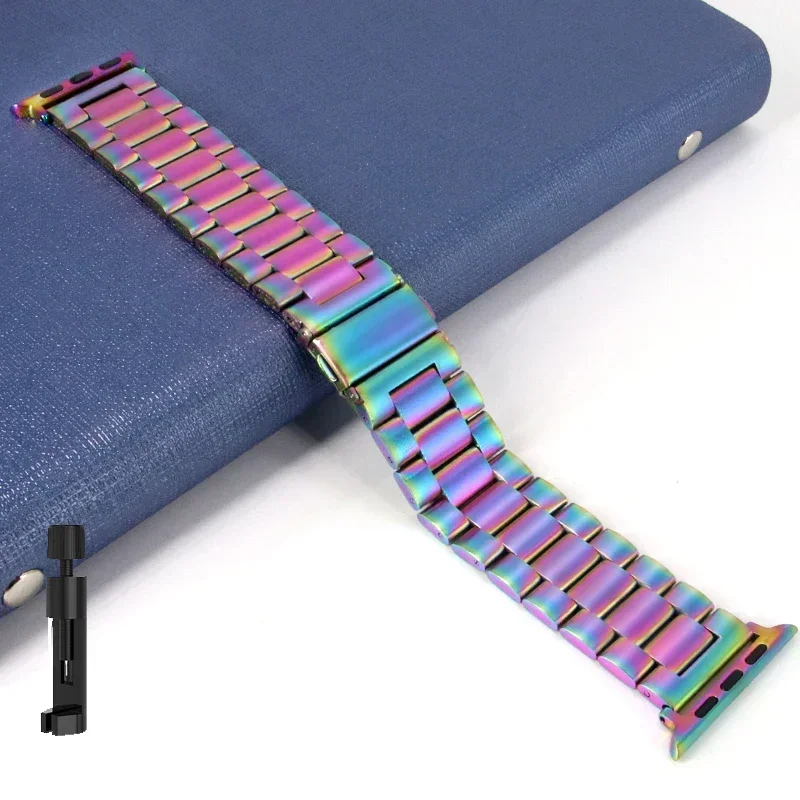 Starlight Stainless Steel Watch Band with Adjustable Metal Strap