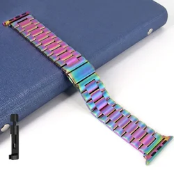 Starlight Stainless Steel Watch Band with Adjustable Metal Strap - 42mm 44mm 45mm 49mm (Colorful)