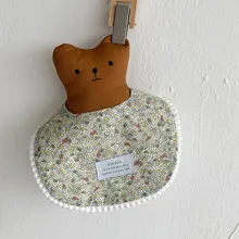 

Newborn Baby Bib Soft Cotton Casual Floral Print Waterproof Anti Dirty Easy Clean Saliva Towel Child Feeding Burp Cloth Bib New