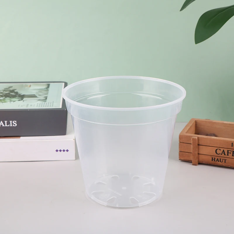Flower Pot Round Planter Orchid Nursery Container Transparent Starting Pots