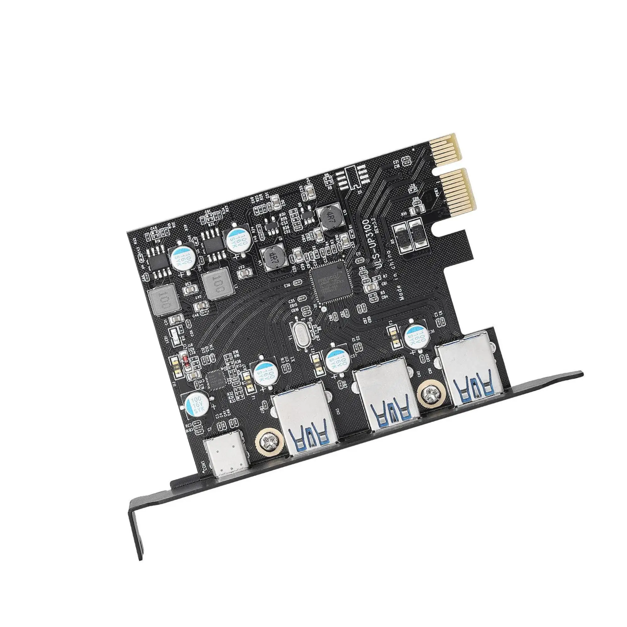 

4-портовая PCI-E на Type C (3), тип A (1) USB 3,0, PCI Экспресс Плата расширения