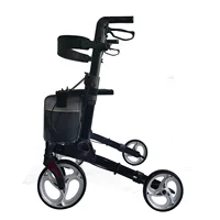 Aluminum Frame Assisted Walking Rollator Adult Disability 4 Wheels Walker With Seat And Storage Bag Rollator Walker 1