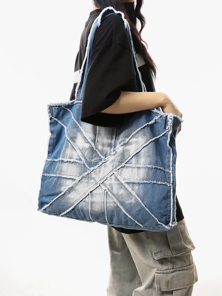 CGCBAG, Модная Джинсовая Холщовая Сумка-тоут для женщин